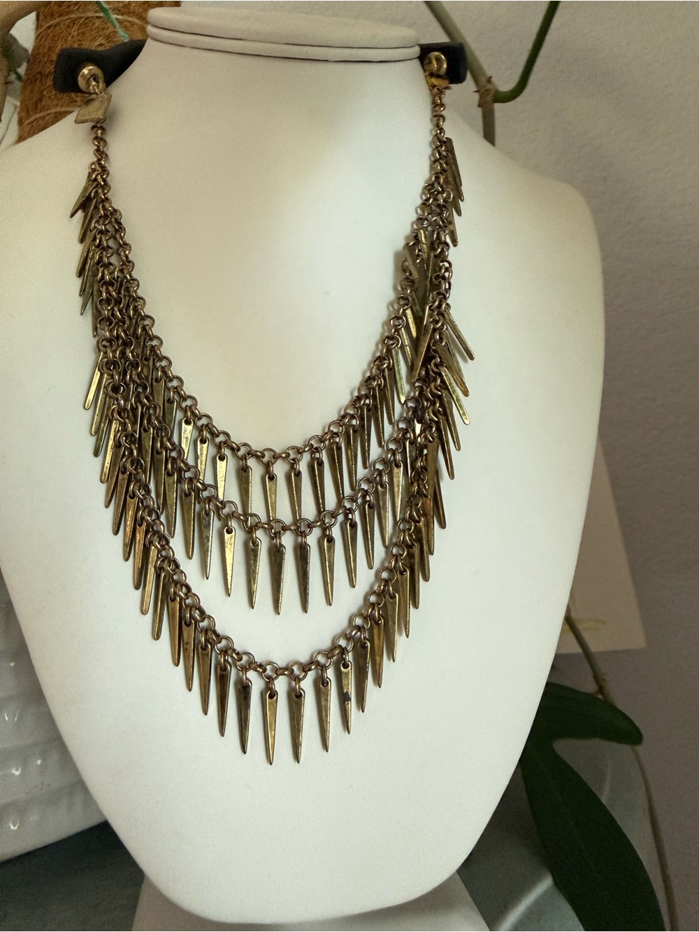 Jenny Bird Gold Layered Spike Necklace